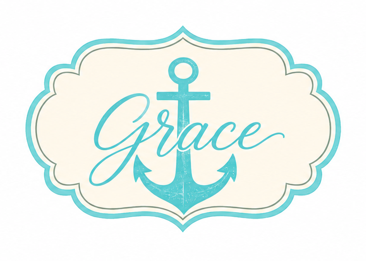 Grace Anchor Oyster Shell Art II