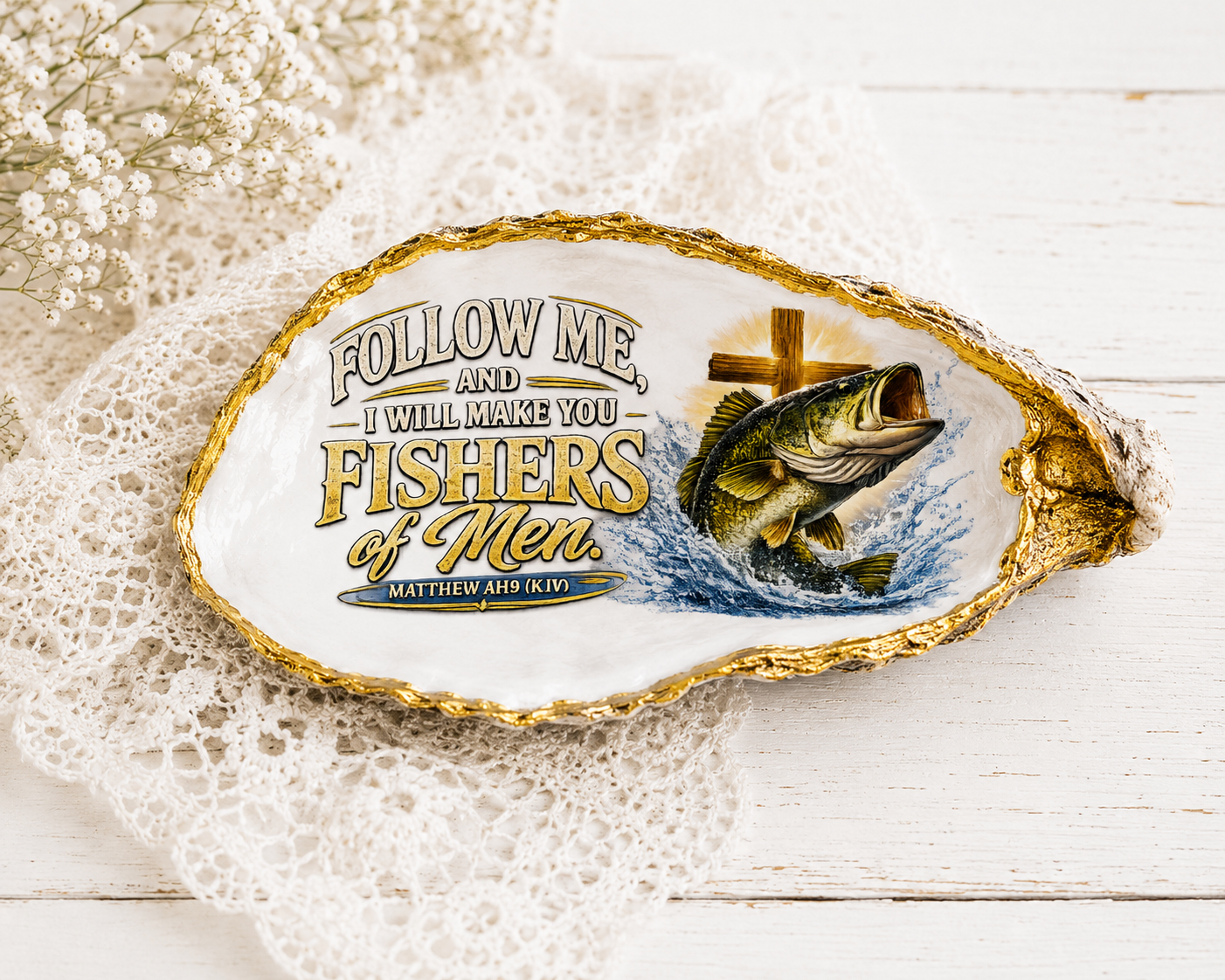 Fishers of Men Oyster Shell Art II