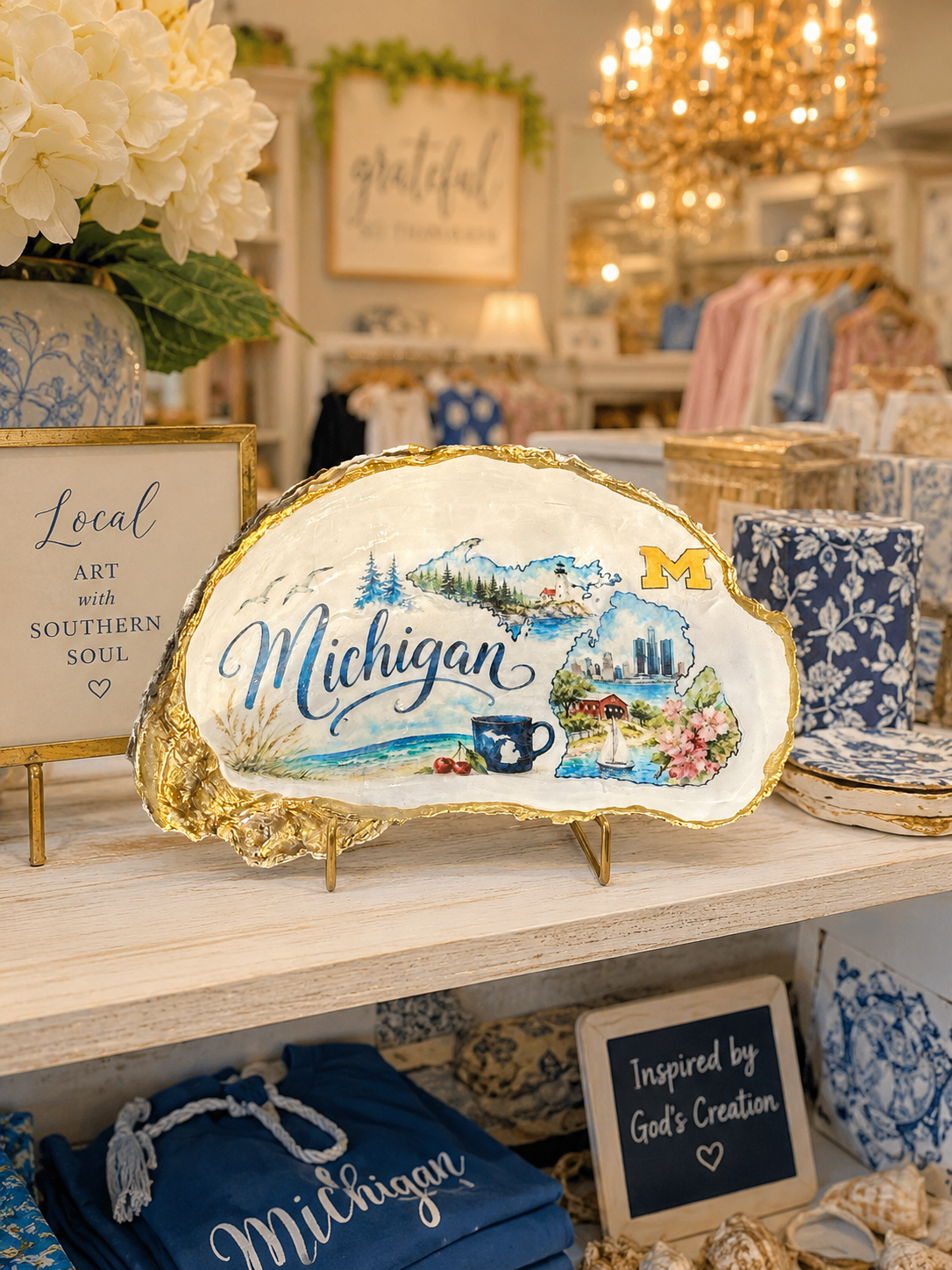 Michigan Oyster Shell Art