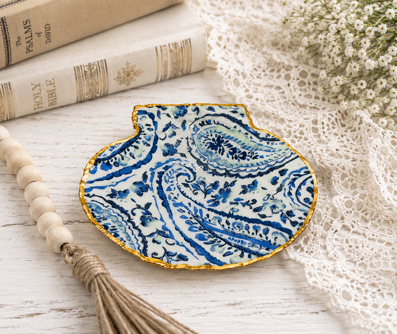 Coastal Seashell Oyster Shell Art I