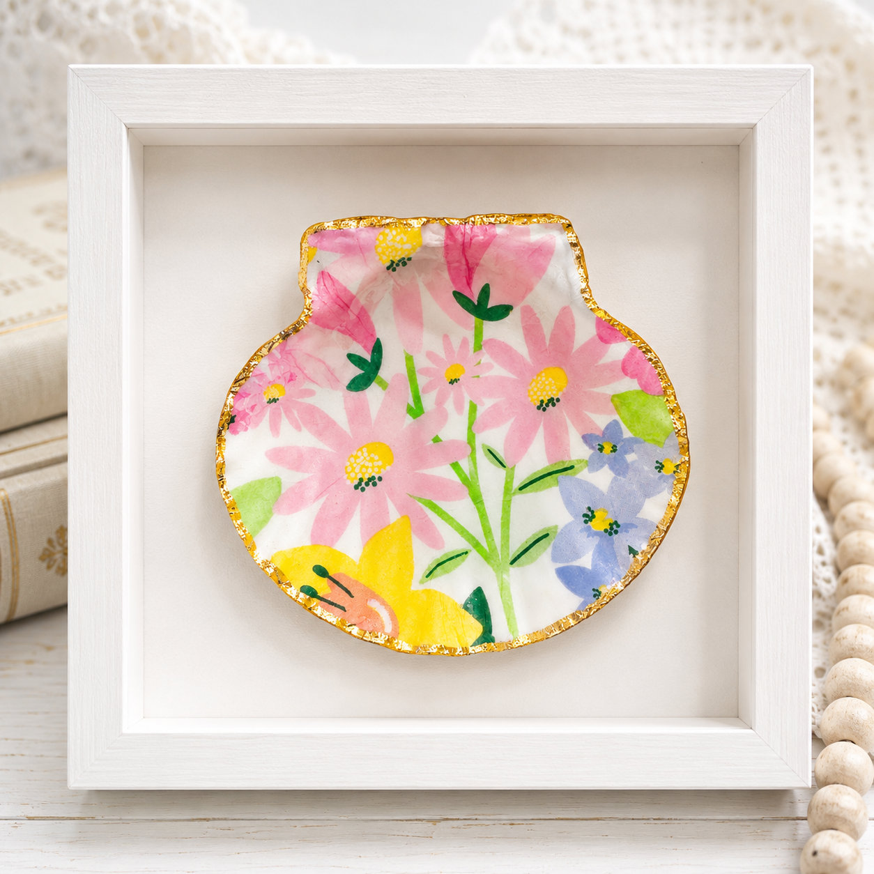 Boxed Seashell Shadow Box Art