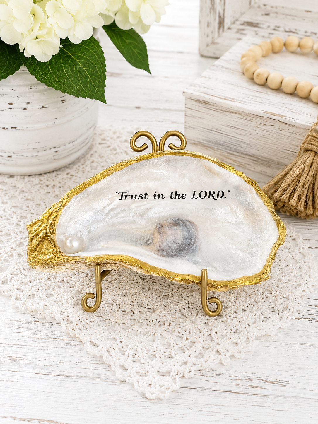 Scripture shell art